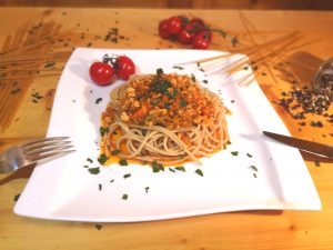 Read more about the article Spaghetti mit Tofu-Bolognese